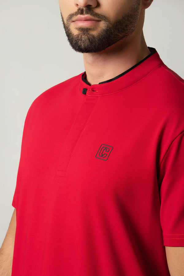 POLO MANGA CORTA COLOR ROJO