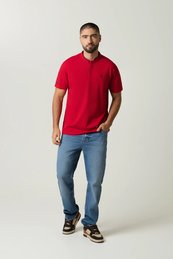 POLO MANGA CORTA COLOR ROJO
