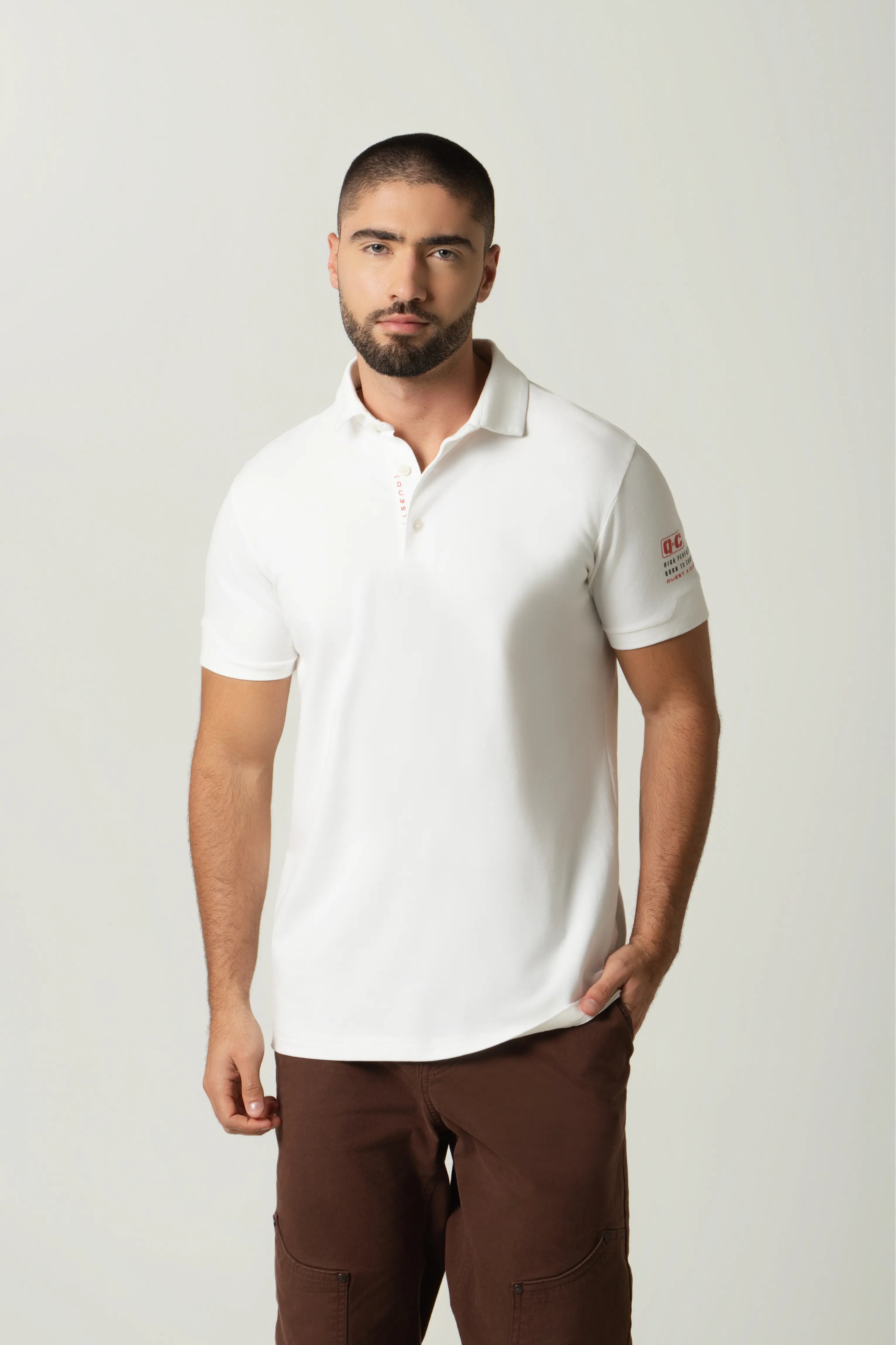 POLO MANGA CORTA COLOR IVORY