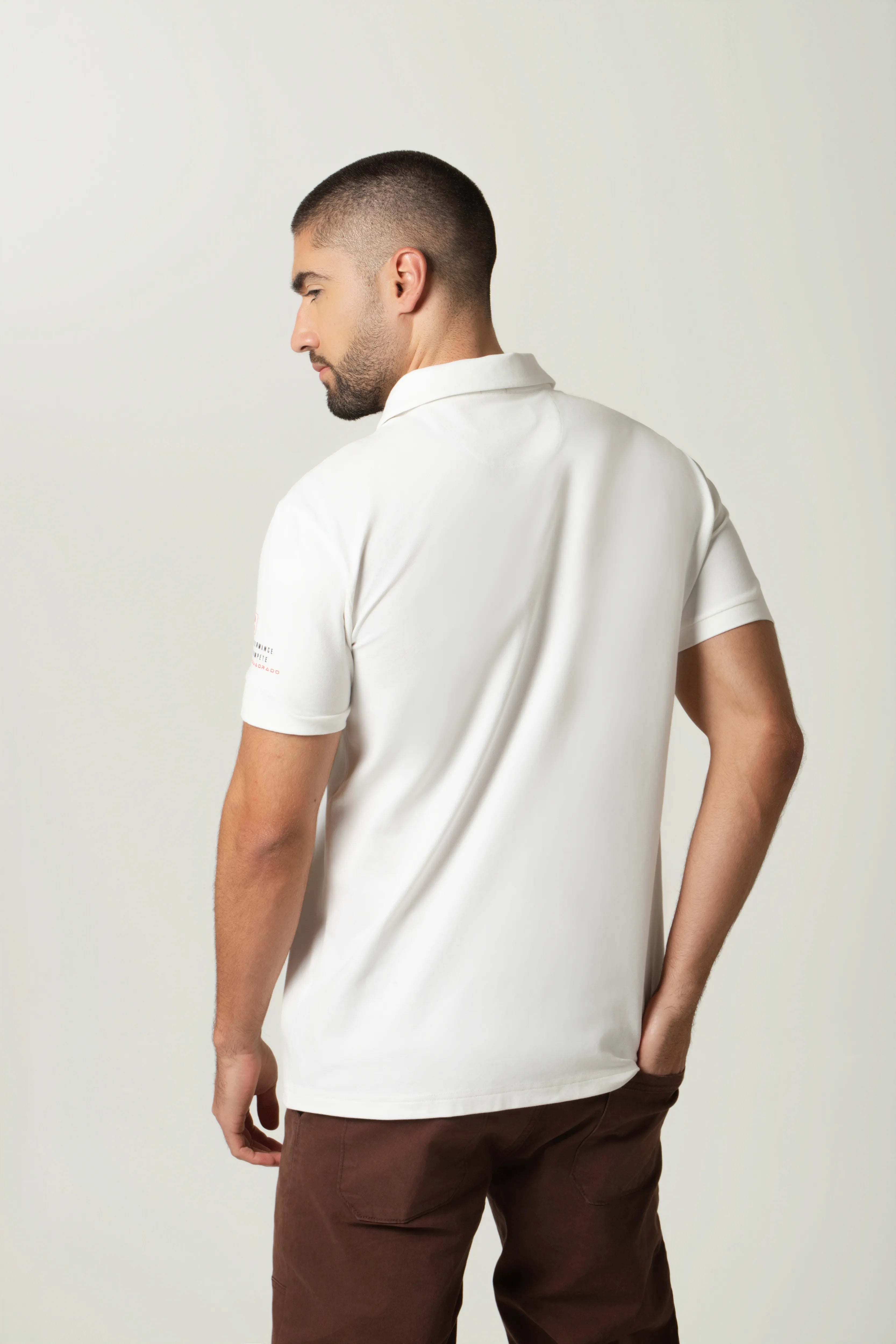 POLO MANGA CORTA COLOR IVORY