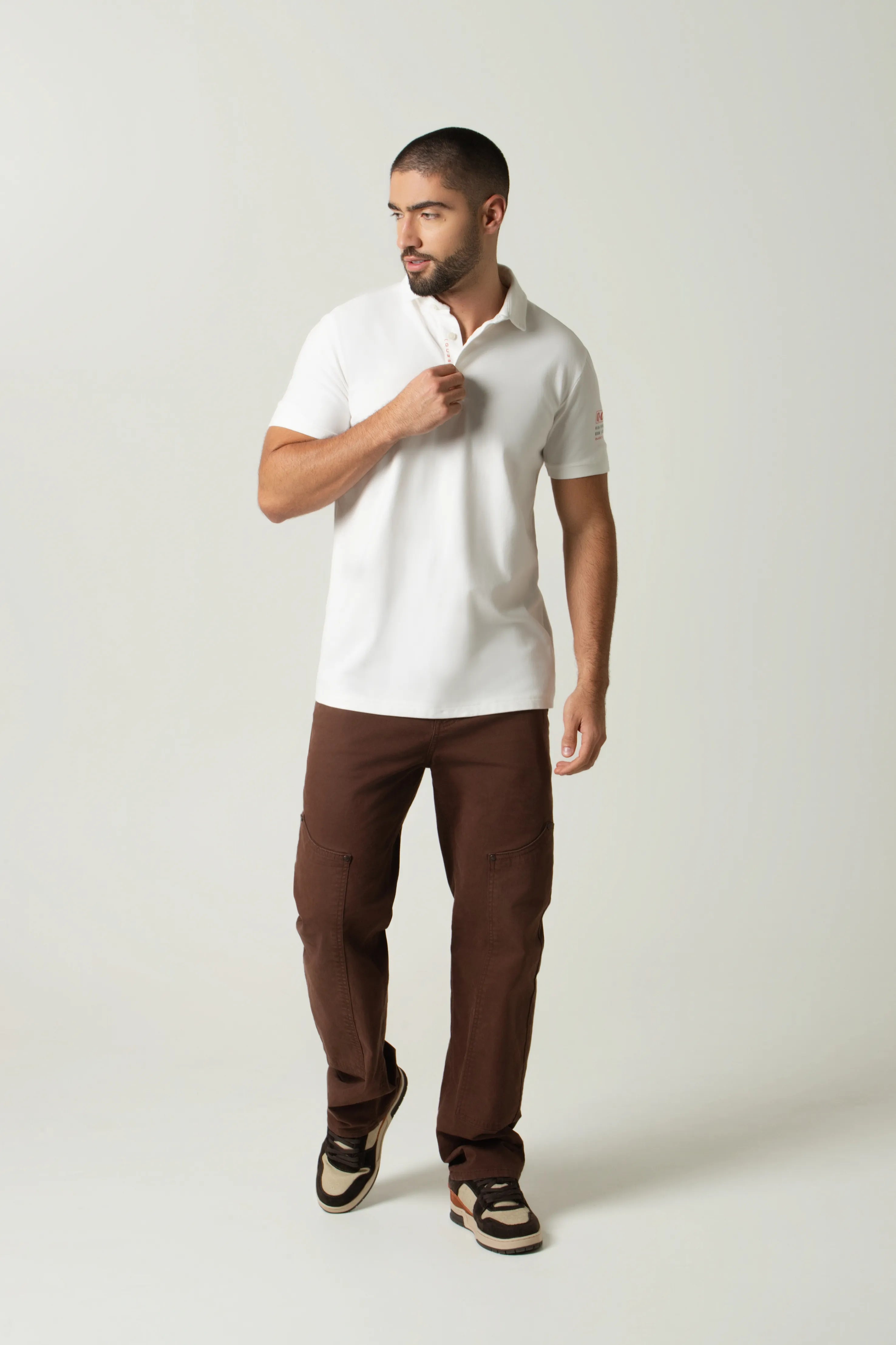 POLO MANGA CORTA COLOR IVORY