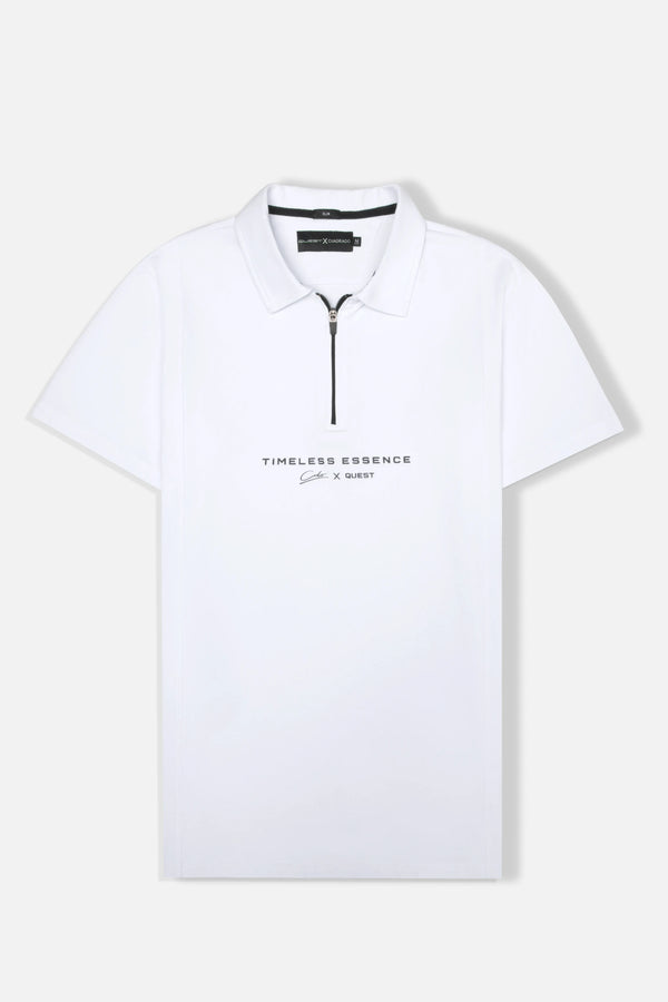 POLO MANGA CORTA COLOR BLANCO OPTICO