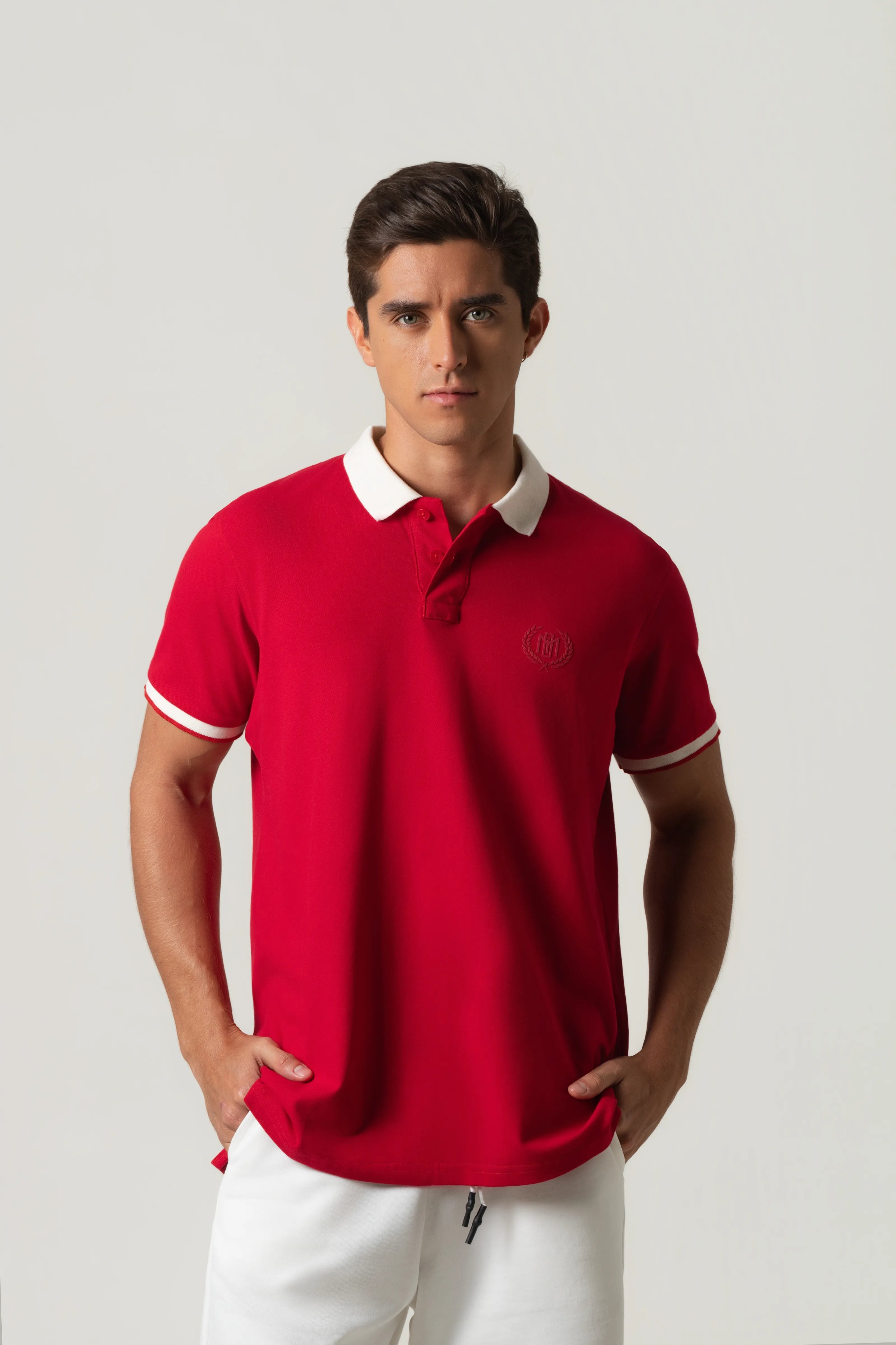 POLO MANGA CORTA COLOR ROJO