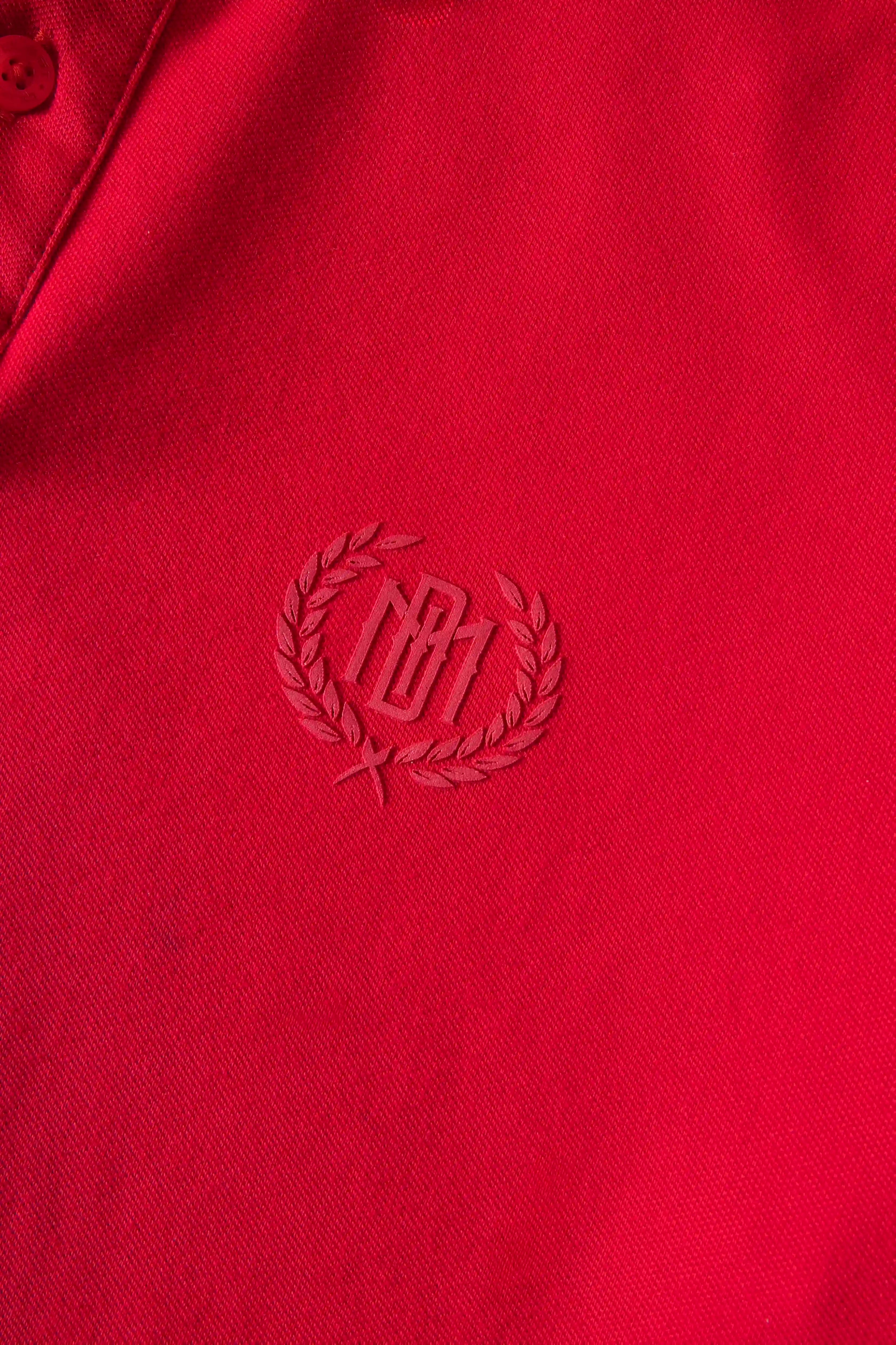 POLO MANGA CORTA COLOR ROJO
