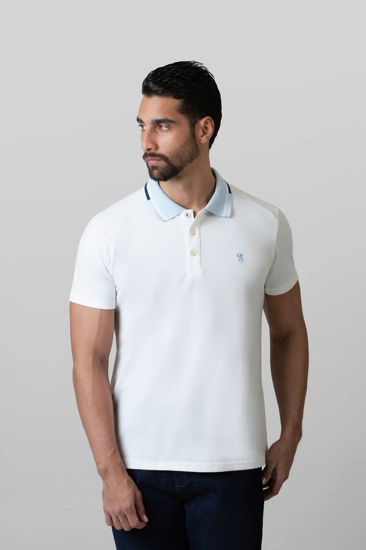 POLO MANGA CORTA COLOR IVORY