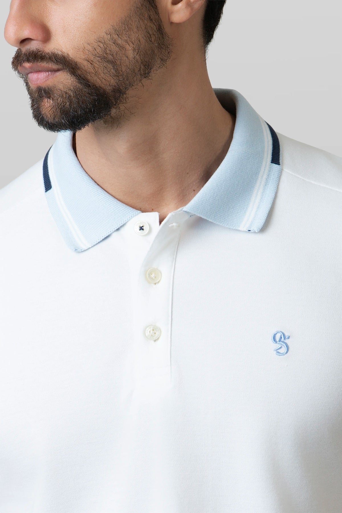 POLO MANGA CORTA COLOR IVORY