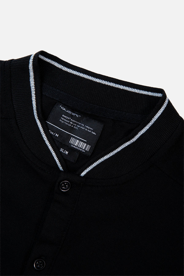 POLO MANGA CORTA COLOR NEGRO