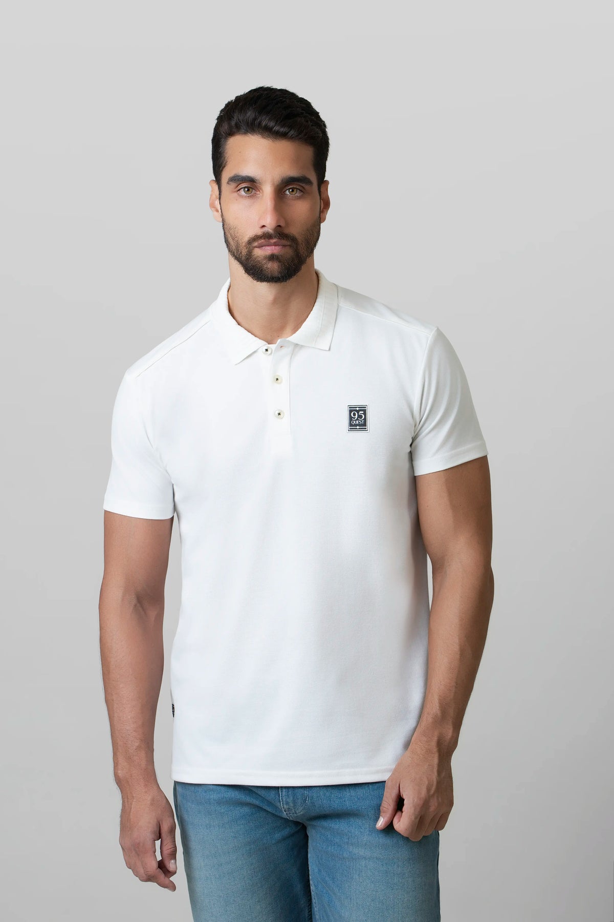 POLO MANGA CORTA COLOR IVORY