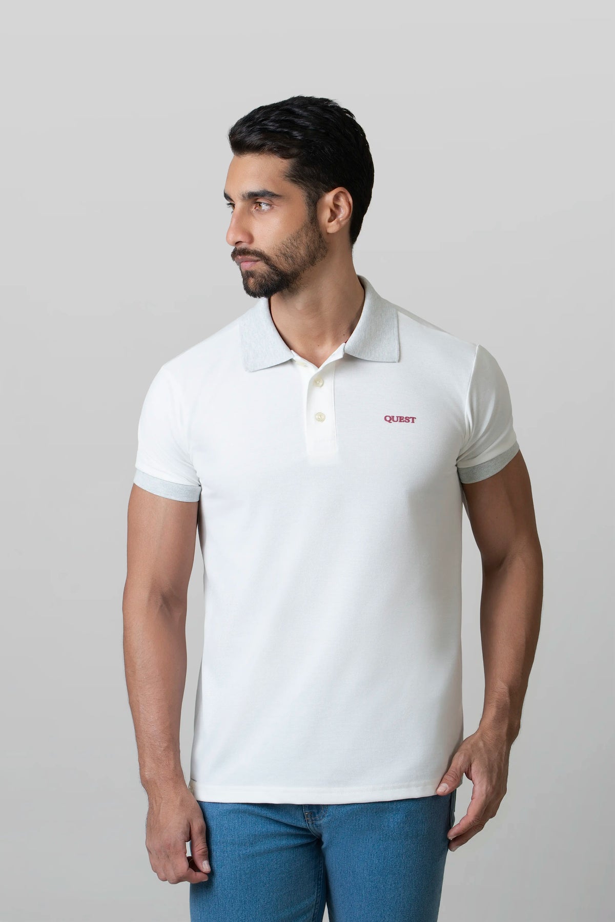 POLO MANGA CORTA COLOR IVORY