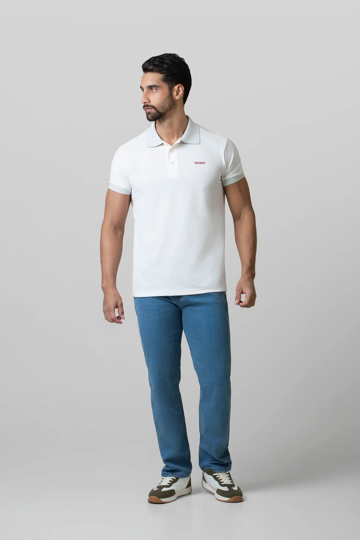 POLO MANGA CORTA COLOR IVORY