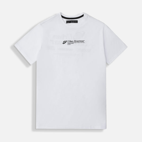 CAMISETA ESPECIAL ESTAMPADO LOCALIZADO COLOR BLANCO OPTICO