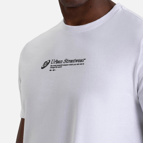 CAMISETA ESPECIAL ESTAMPADO LOCALIZADO COLOR BLANCO OPTICO