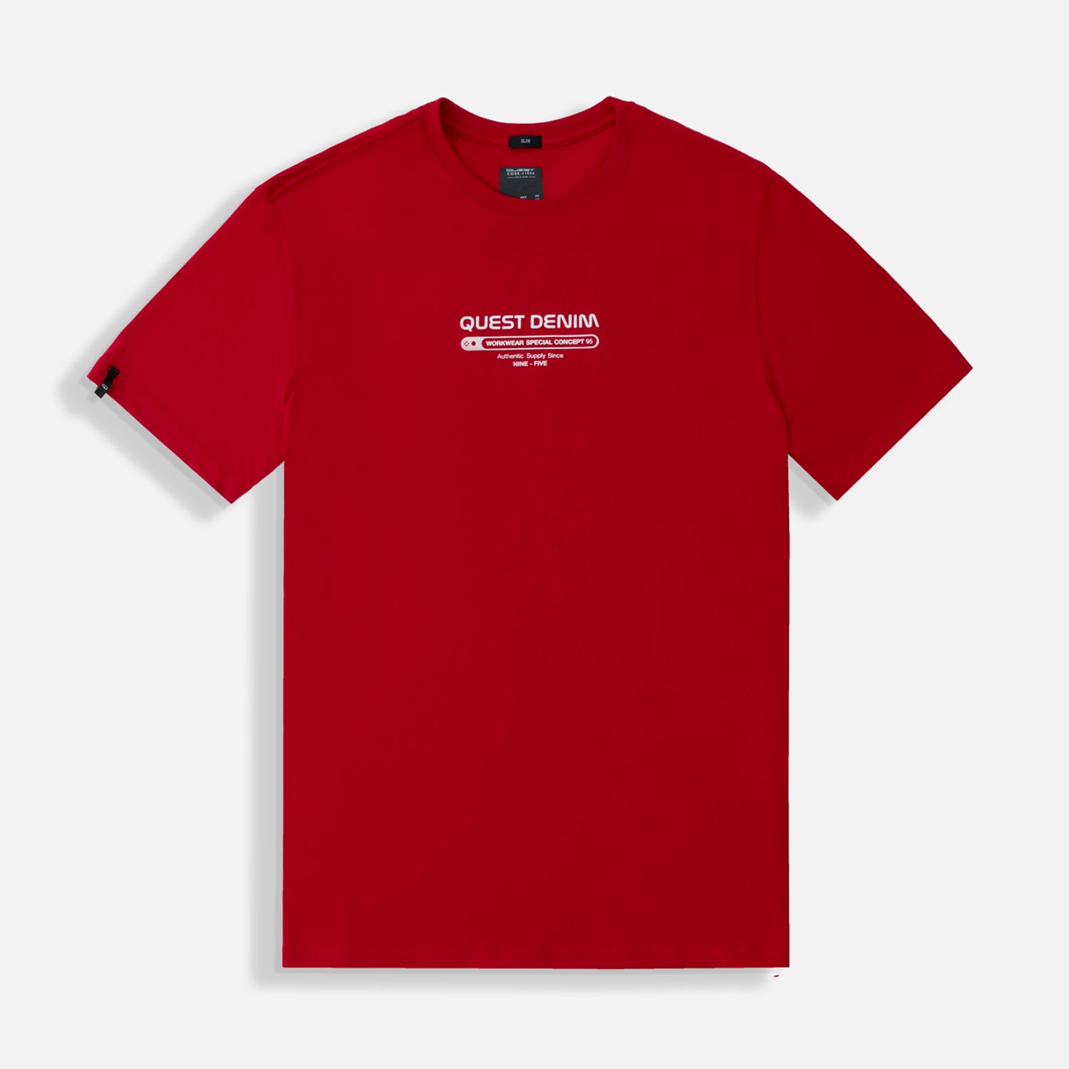 CAMISETA ESPECIAL ESTAMPADO LOCALIZADO COLOR ROJO