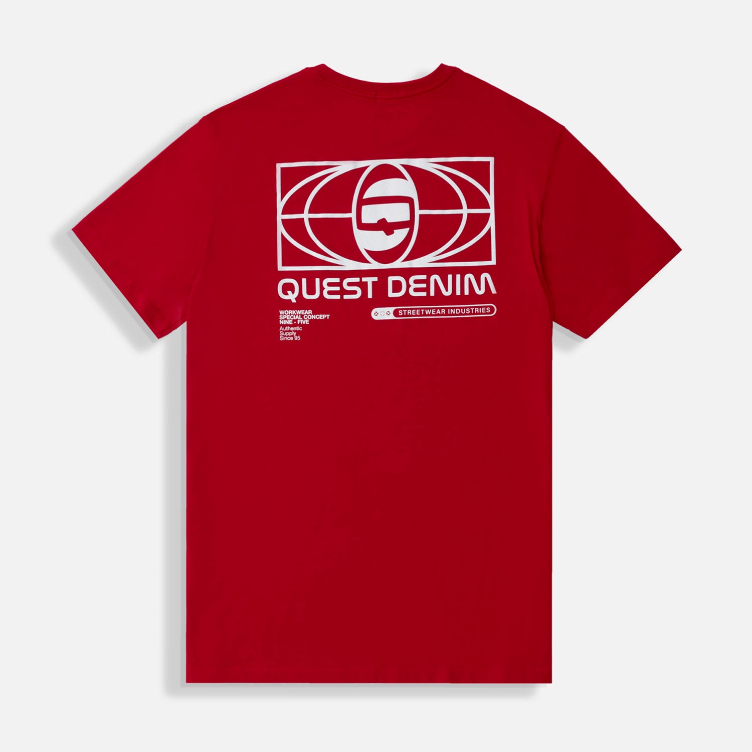 CAMISETA ESPECIAL ESTAMPADO LOCALIZADO COLOR ROJO