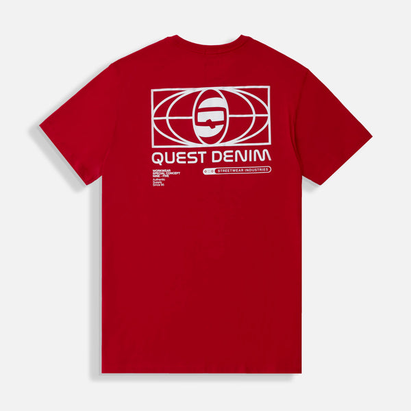 CAMISETA ESPECIAL ESTAMPADO LOCALIZADO COLOR ROJO