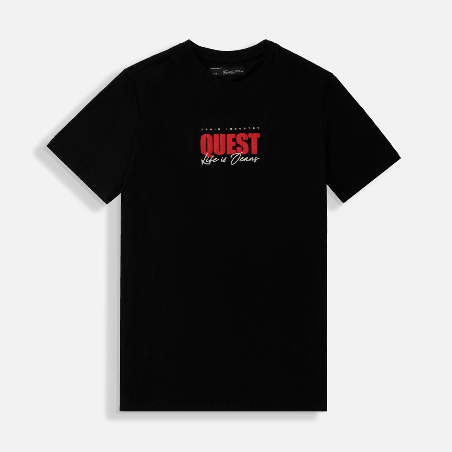 CAMISETA ESPECIAL ESTAMPADO LOCALIZADO COLOR NEGRO