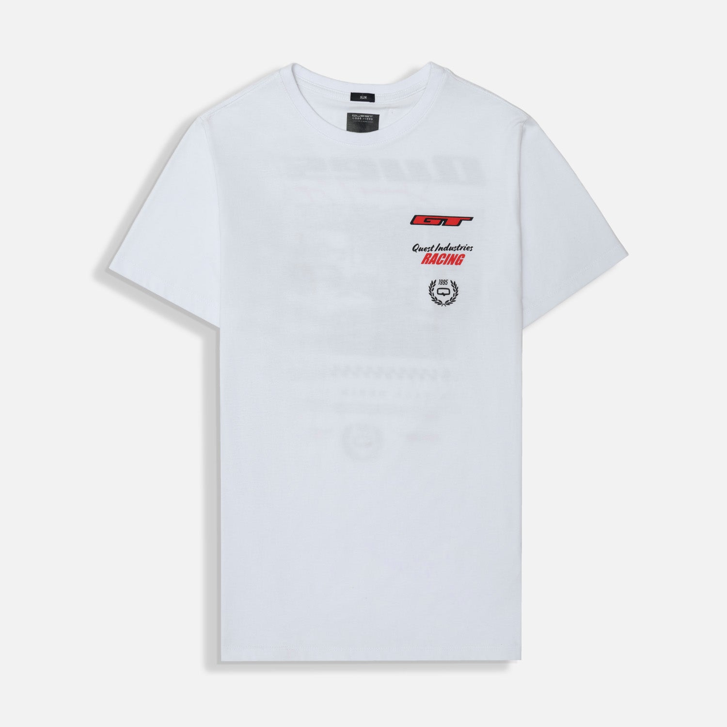CAMISETA ESPECIAL ESTAMPADO LOCALIZADO COLOR BLANCO BLANCO