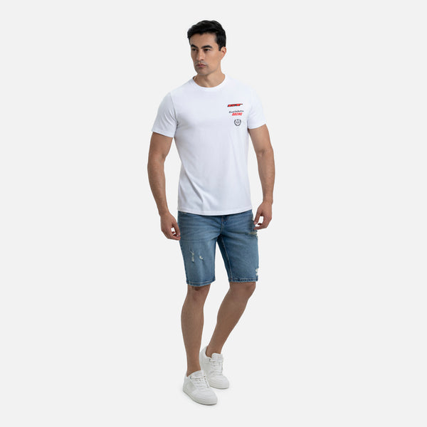 CAMISETA ESPECIAL ESTAMPADO LOCALIZADO COLOR BLANCO BLANCO