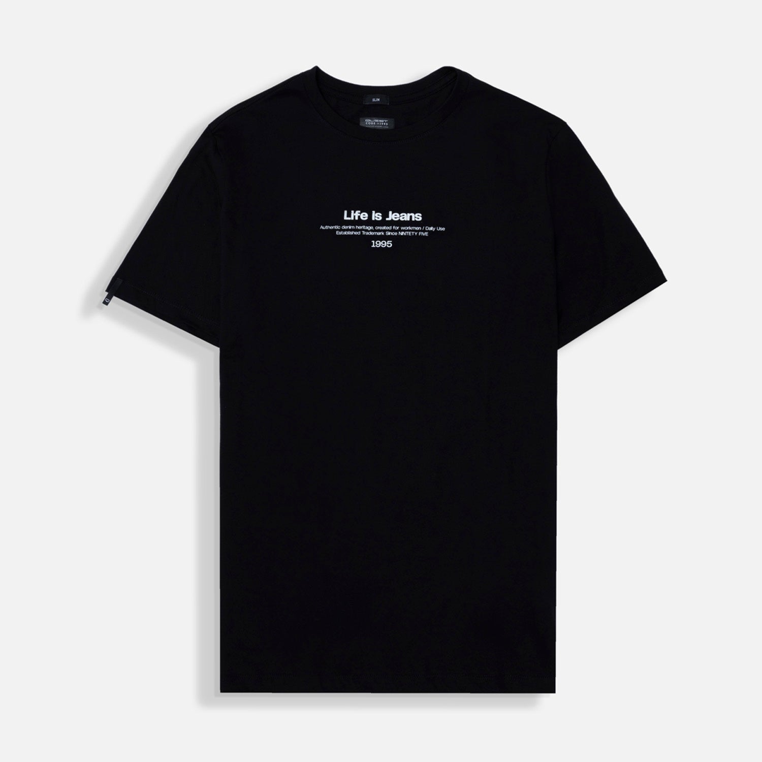 CAMISETA ESPECIAL ESTAMPADO LOCALIZADO COLOR NEGRO
