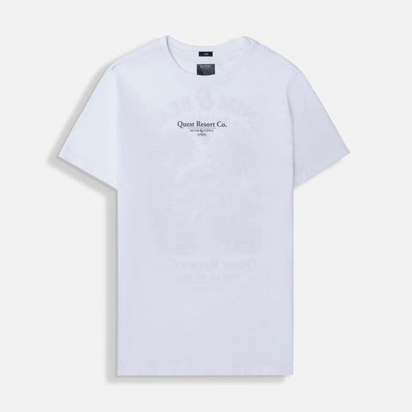 CAMISETA ESPECIAL ESTAMPADO LOCALIZADO COLOR BLANCO BLANCO