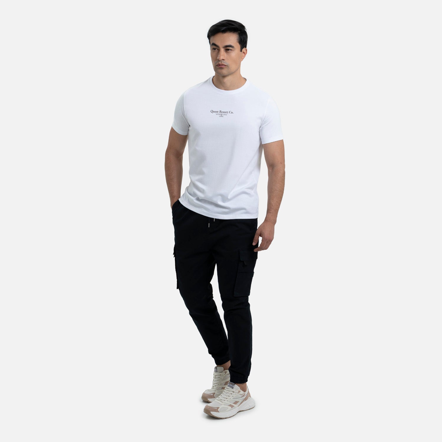 CAMISETA ESPECIAL ESTAMPADO LOCALIZADO COLOR BLANCO BLANCO