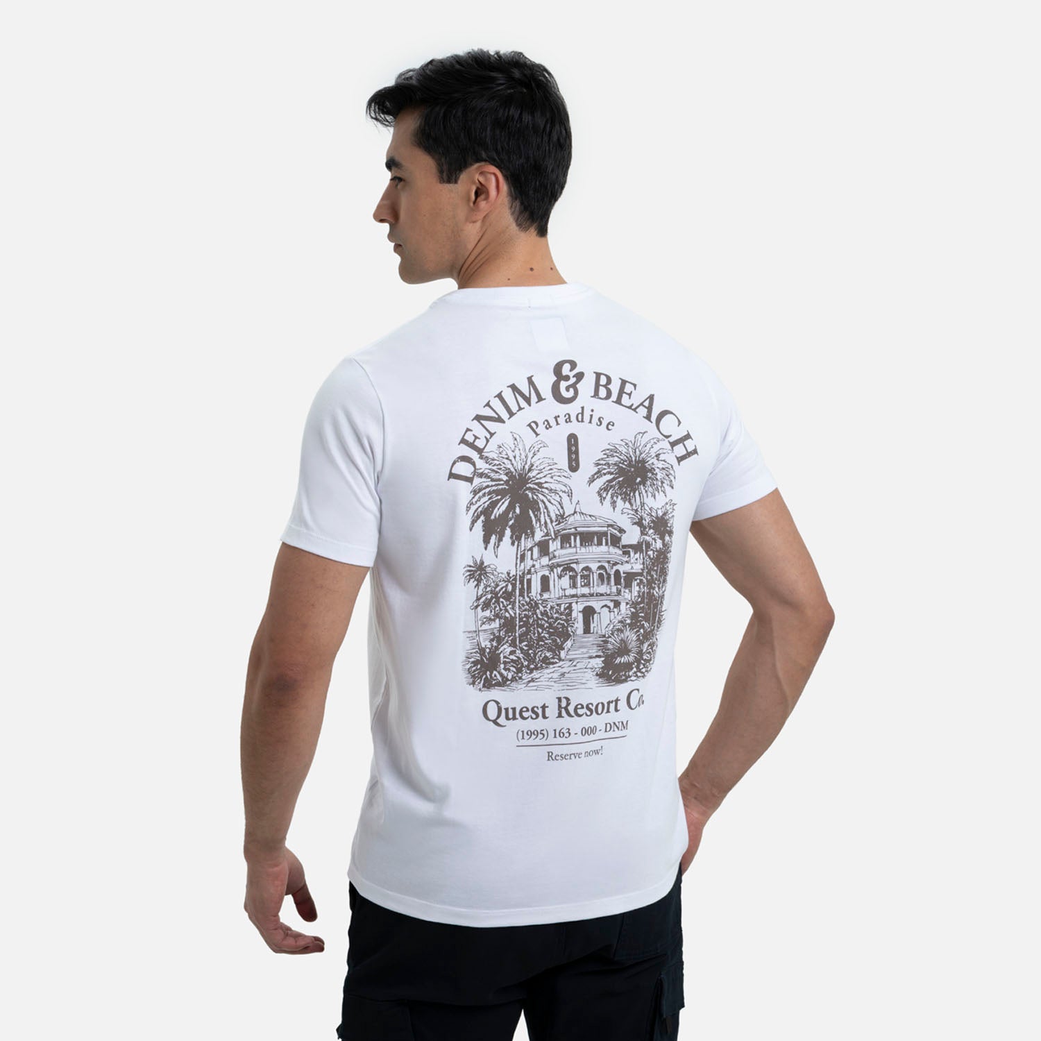 CAMISETA ESPECIAL ESTAMPADO LOCALIZADO COLOR BLANCO BLANCO