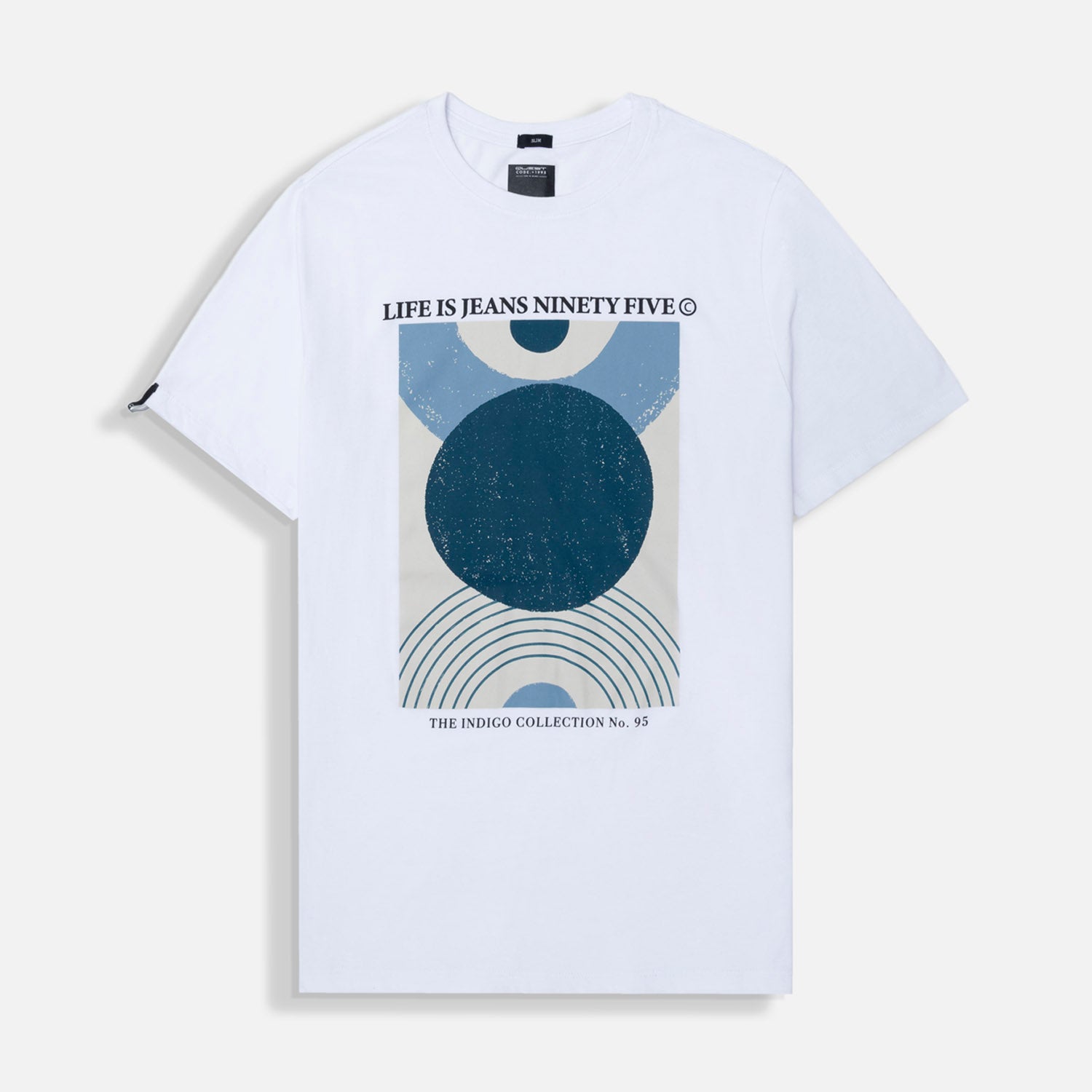 CAMISETA ESPECIAL ESTAMPADO LOCALIZADO COLOR BLANCO OPTICO