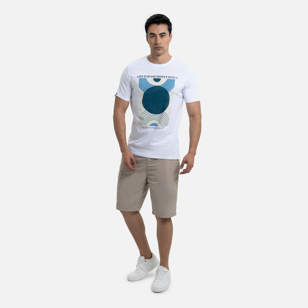 CAMISETA ESPECIAL ESTAMPADO LOCALIZADO COLOR BLANCO OPTICO