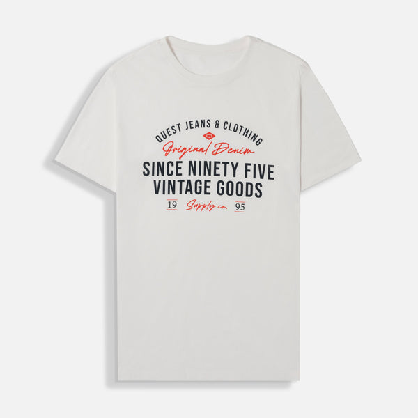 CAMISETA ESPECIAL ESTAMPADO LOCALIZADO COLOR IVORY