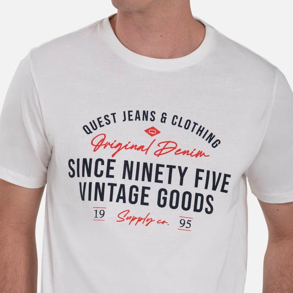 CAMISETA ESPECIAL ESTAMPADO LOCALIZADO COLOR IVORY