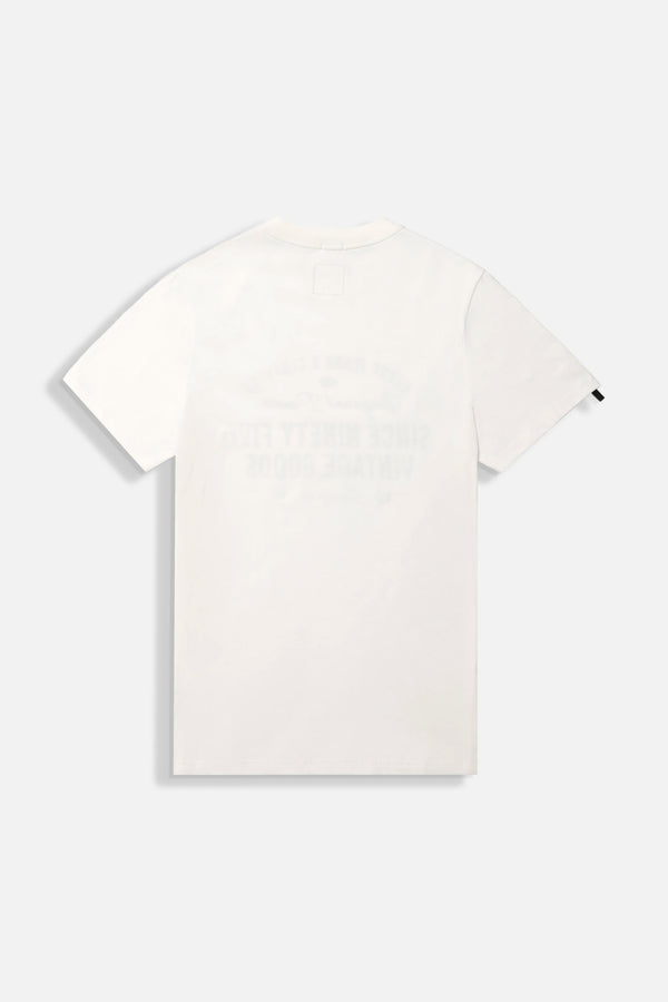 CAMISETA ESPECIAL ESTAMPADO LOCALIZADO COLOR IVORY – Quest Colombia