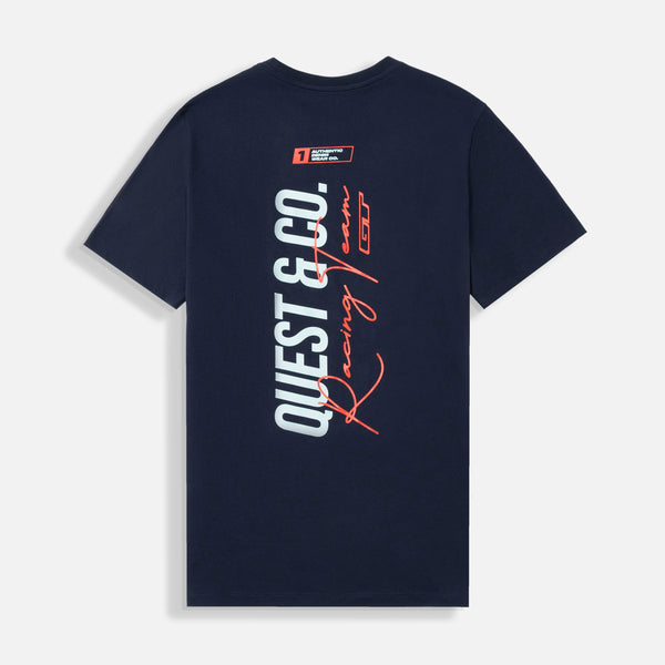 CAMISETA ESPECIAL ESTAMPADO LOCALIZADO COLOR AZUL NOCHE