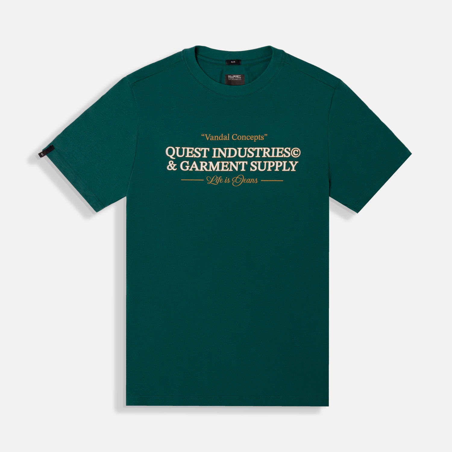 CAMISETA ESPECIAL ESTAMPADO LOCALIZADO COLOR VERDE STORM