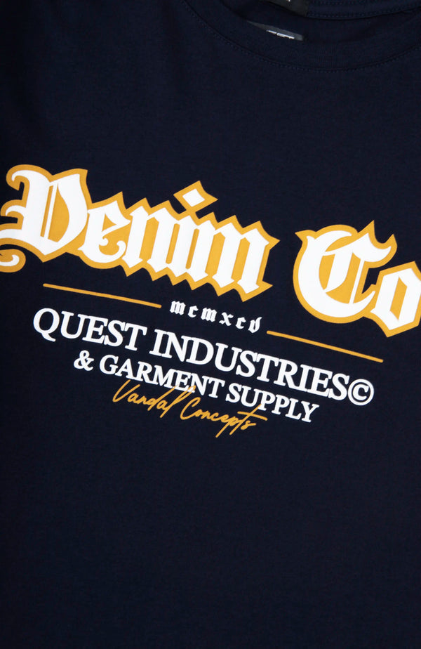 CAMISETA ESPECIAL ESTAMPADO LOCALIZADO COLOR AZUL OSCURO