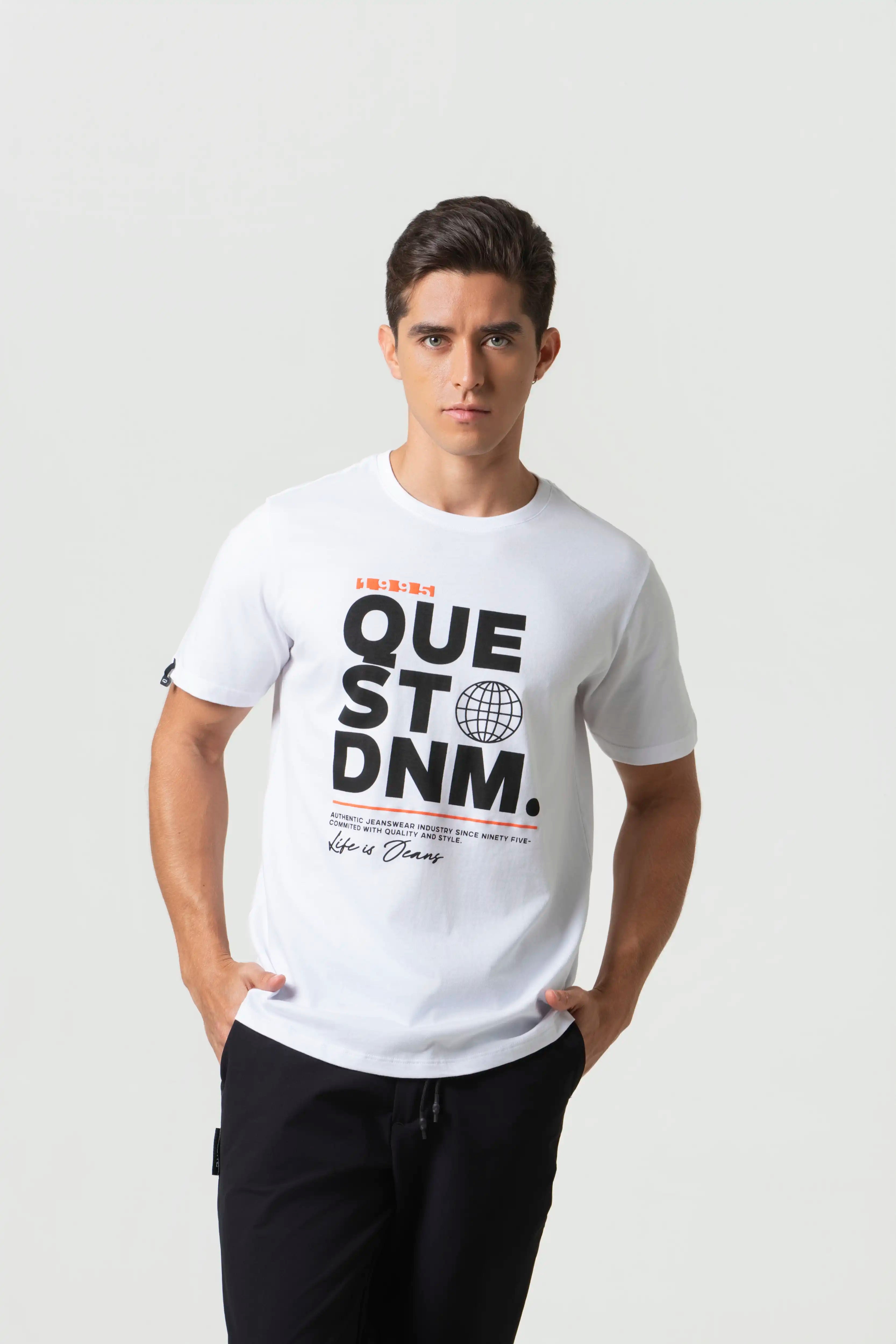 CAMISETA ESPECIAL ESTAMPADO LOCALIZADO COLOR BLANCO BLANCO