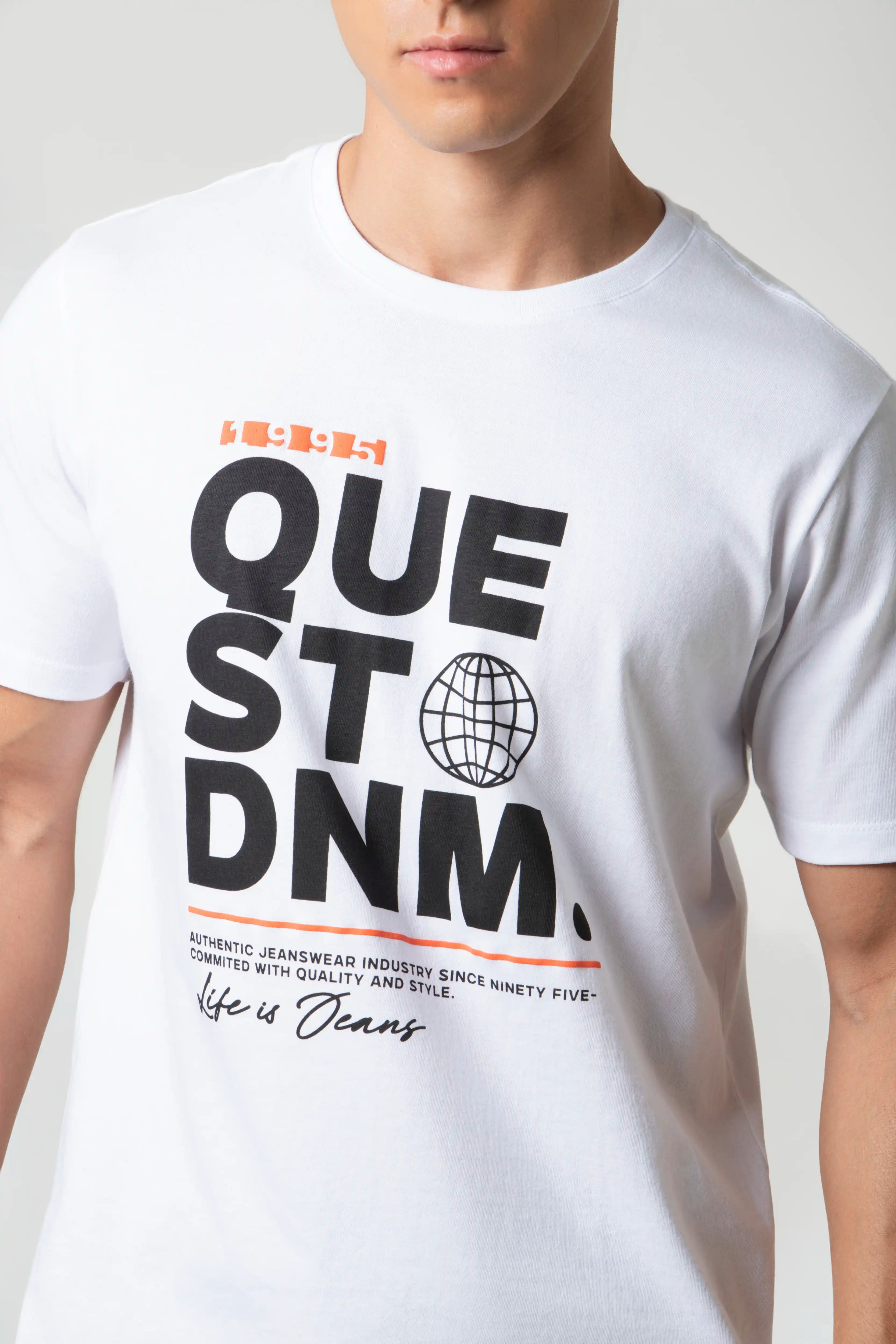 CAMISETA ESPECIAL ESTAMPADO LOCALIZADO COLOR BLANCO BLANCO