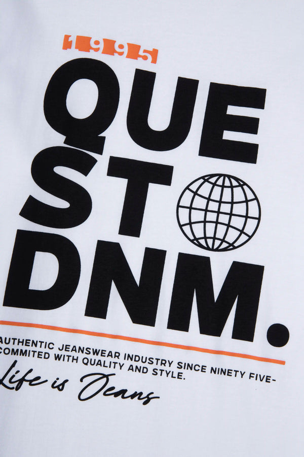 CAMISETA ESPECIAL ESTAMPADO LOCALIZADO COLOR BLANCO BLANCO