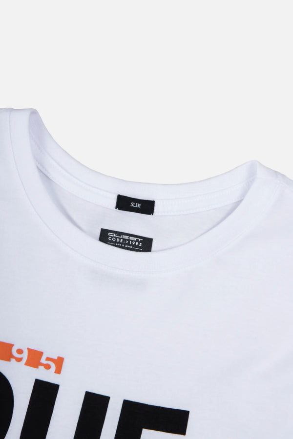 CAMISETA ESPECIAL ESTAMPADO LOCALIZADO COLOR BLANCO BLANCO