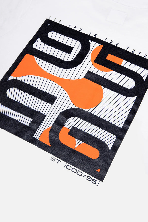 CAMISETA ESPECIAL ESTAMPADO LOCALIZADO COLOR BLANCO OPTICO