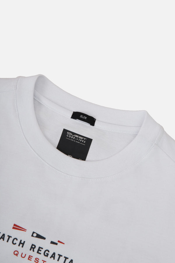CAMISETA ESPECIAL ESTAMPADO LOCALIZADO COLOR BLANCO BLANCO