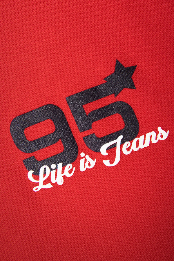 CAMISETA ESPECIAL ESTAMPADO LOCALIZADO COLOR ROJO