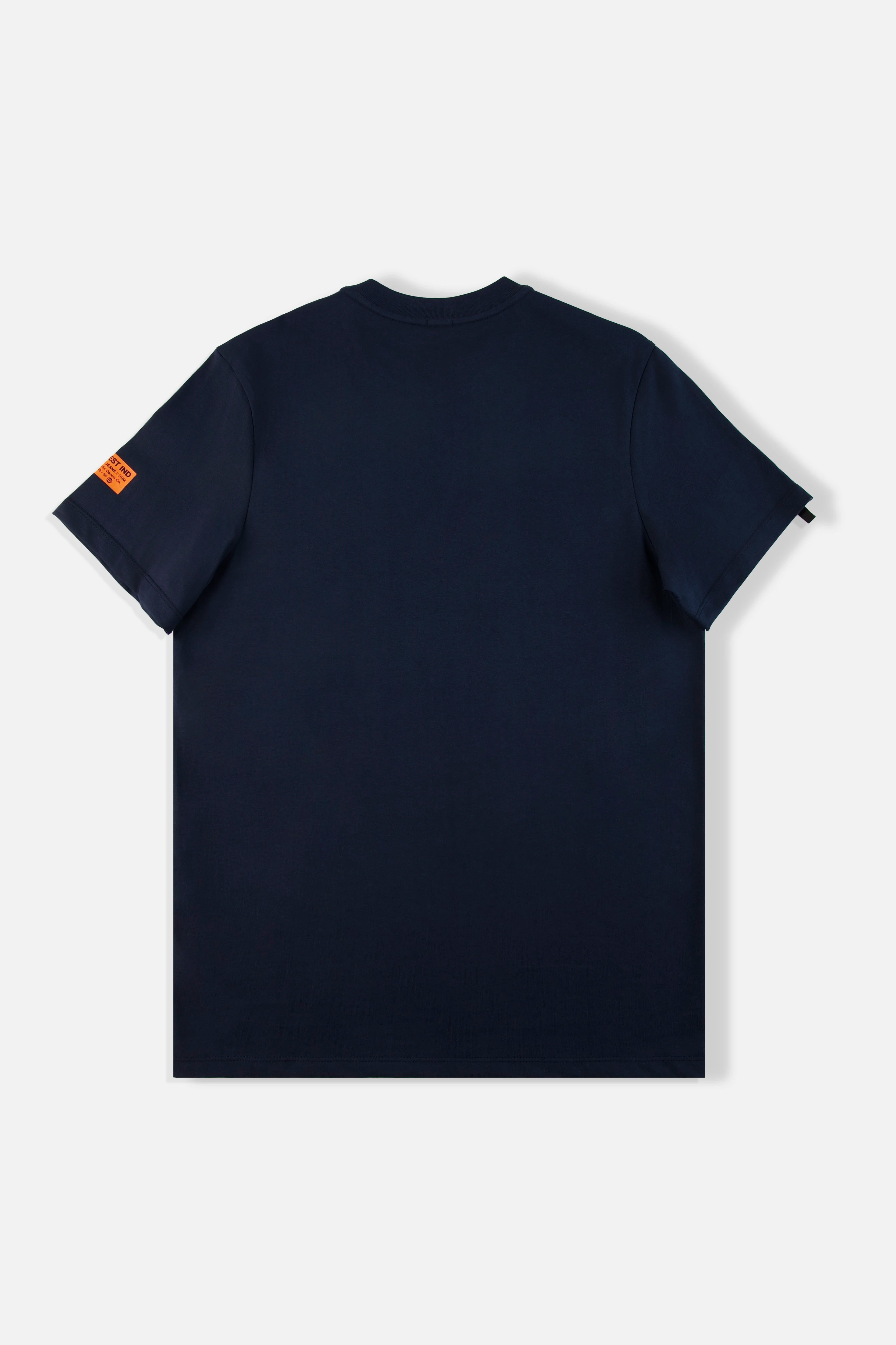 CAMISETA ESPECIAL ESTAMPADO LOCALIZADO COLOR AZUL OSCURO