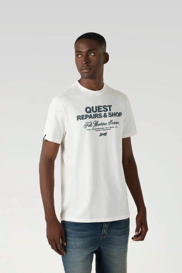 CAMISETA ESPECIAL ESTAMPADO LOCALIZADO COLOR IVORY