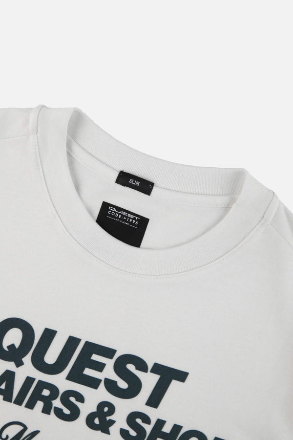 CAMISETA ESPECIAL ESTAMPADO LOCALIZADO COLOR IVORY