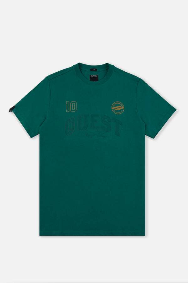 CAMISETA ESPECIAL ESTAMPADO LOCALIZADO COLOR VERDE STORM