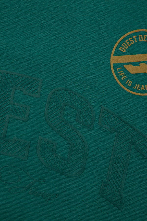 CAMISETA ESPECIAL ESTAMPADO LOCALIZADO COLOR VERDE STORM