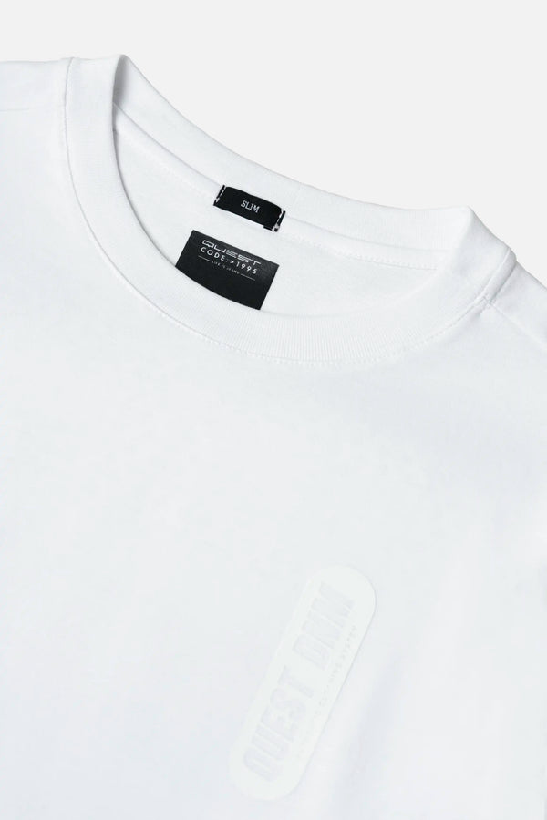 CAMISETA ESPECIAL ESTAMPADO LOCALIZADO COLOR BLANCO BLANCO