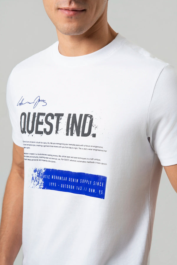 CAMISETA ESPECIAL ESTAMPADO LOCALIZADO COLOR BLANCO BLANCO