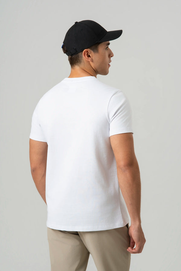 CAMISETA ESPECIAL ESTAMPADO LOCALIZADO COLOR BLANCO BLANCO