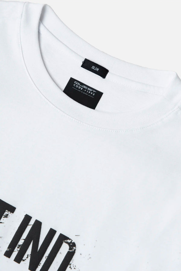 CAMISETA ESPECIAL ESTAMPADO LOCALIZADO COLOR BLANCO BLANCO